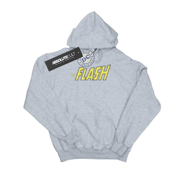 DC Comics Girls Flash Crackle Logo Hoodie 5-6 år Sports Grey Sports Grey 5-6 Years