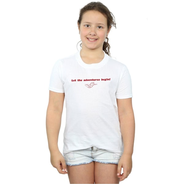 Disney Girls Aladdin Låt äventyren börja Bomull T-shirt 5- White 5-6 Years