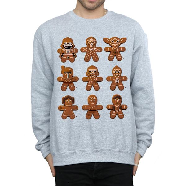 Star Wars Jul Pepparkaka Sweatshirt XL Sports Grey för Män Sports Grey XL