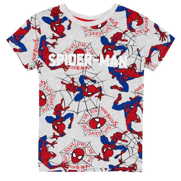 Spider-Man pojke kortärmad pyjamas set 2-3 år grå Grey 2-3 Years