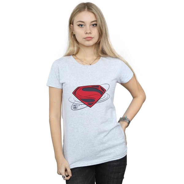 DC Comics Womens/Ladies Justice League Film Superman Logo Cott Sports Grey L