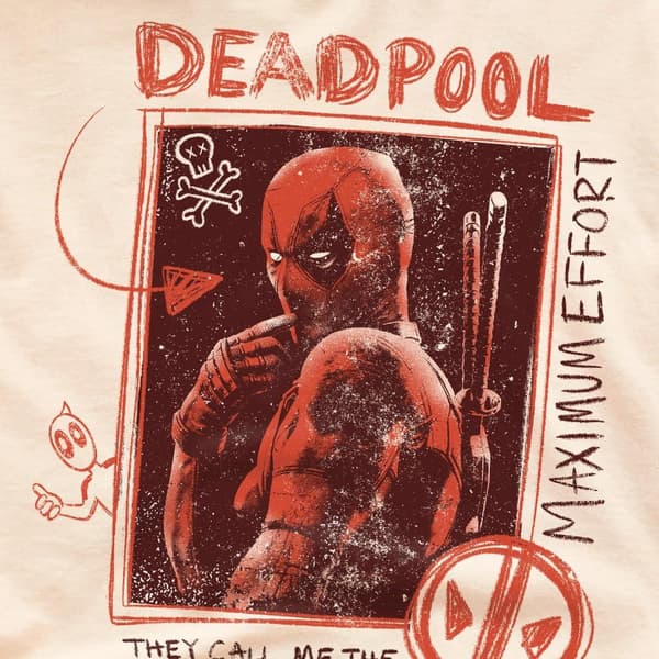 Deadpool & Wolverine Herr Maximum Effort Deadpool T-Shirt L Nat Natural L