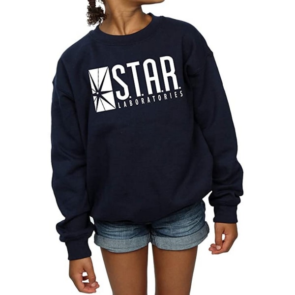 The Flash Girls Star Labs Sweatshirt 12-13 år Marinblå Navy Blue 12-13 Years