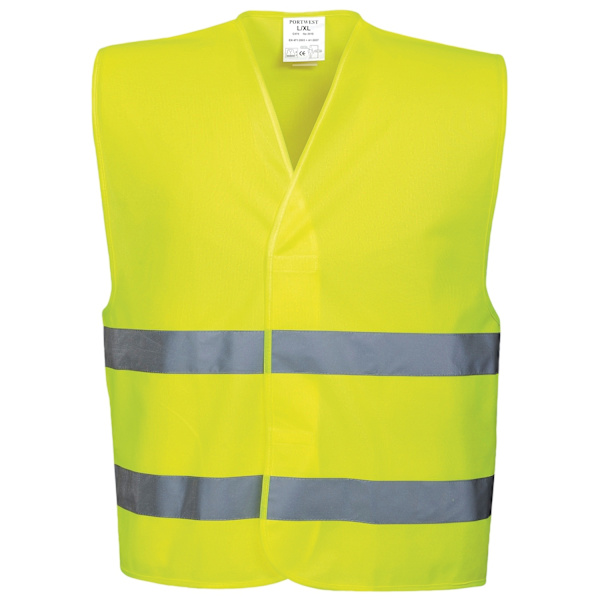 Portwest Unisex Hög synlighet Tvåbands Säkerhetsarbetsväst (Förpackning Yellow SM