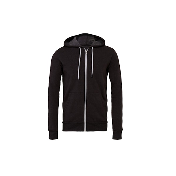 Bella + Canvas Unisex Vuxen Fleece Full Zip Hoodie XL Mörkgrå Dark Grey Heather XL