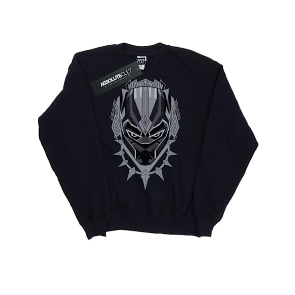 Marvel Boys Black Panther Head Sweatshirt 12-13 år Marinblå Navy Blue 12-13 Years