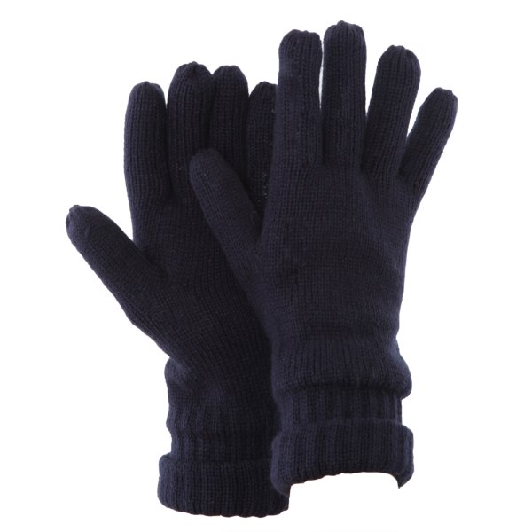 FLOSO Thinsulate stickade vinterhandskar för män (3M 40g) One Size F Navy One Size Fits All