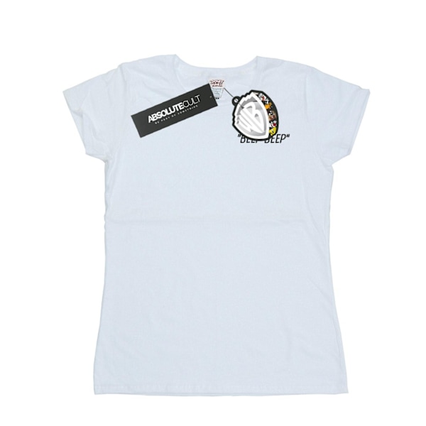 Looney Tunes Dam/Damer Beep Beep Brösttryck Bomull T-Shir White M