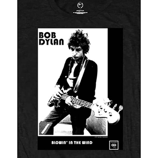 Bob Dylan Dam/Dam Blowing In The Wind Bomull T-shirt XL B Black XL