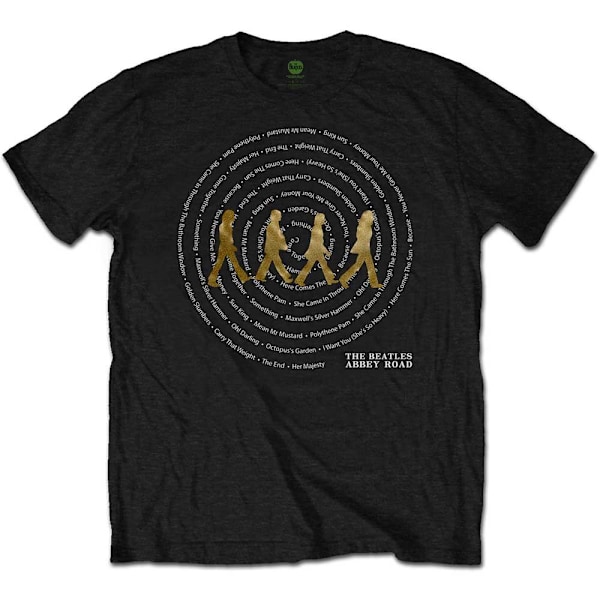 The Beatles Unisex Vuxen Abbey Road Songs Swirl Foil T-Shirt L Black L