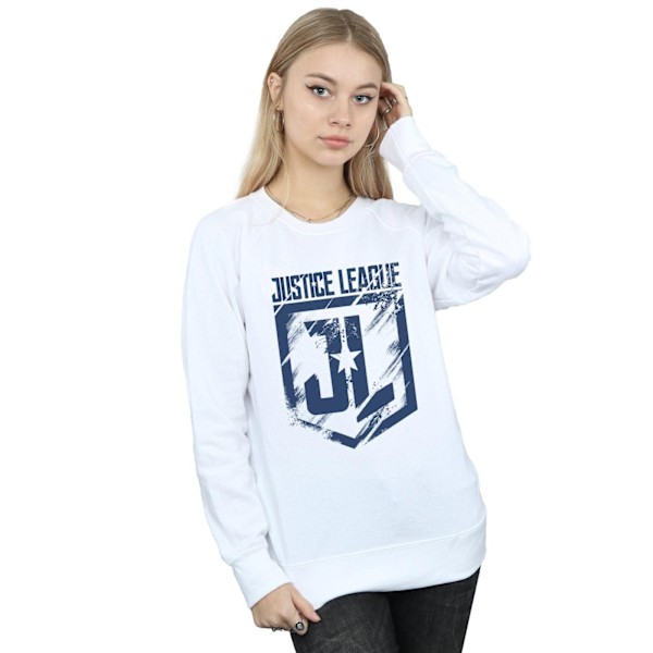 DC Comics Dam/Kvinnor Justice League Film Indigo Logo Sweatshirt White S