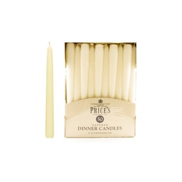 Prices avsmalnande oinslagna middagsljus (förpackning om 50) En storlek I Ivory One Size