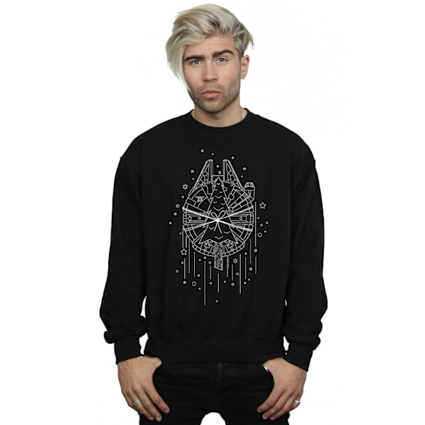 Star Wars Herr Millennium Falcon Julgran Leverans Sweatshirt Black M