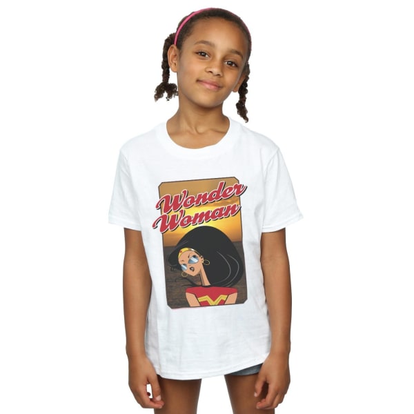 DC Comics Girls Wonder Woman Sunset T-shirt bomull 9-11 år W White 9-11 Years