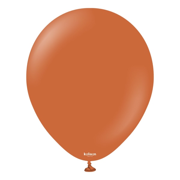 Kalisan latex retro ballonger (förpackning med 25) En one size orange rost Orange Rust One Size