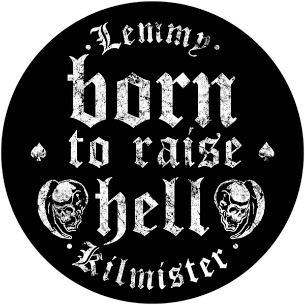 Lemmy Born To Raise Hell Patch One Size Svart/Vit Black/White One Size