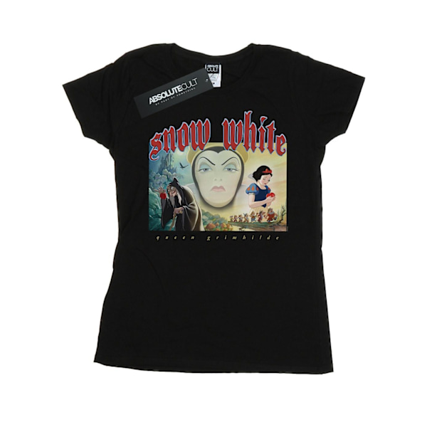 Disney Dam/Kvinnor Snövit Och Drottning Grimhilde Bomull T-shirt Black M