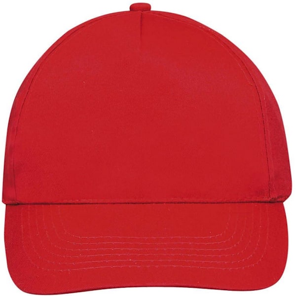 SOLS Unisex Sunny 5 Panel Baseball Cap ONE Röd Red ONE