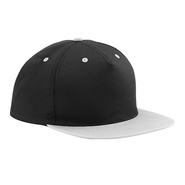 Beechfield Unisex Adult Contrast 5 Panel Snapback Cap One Size Black/Grey One Size