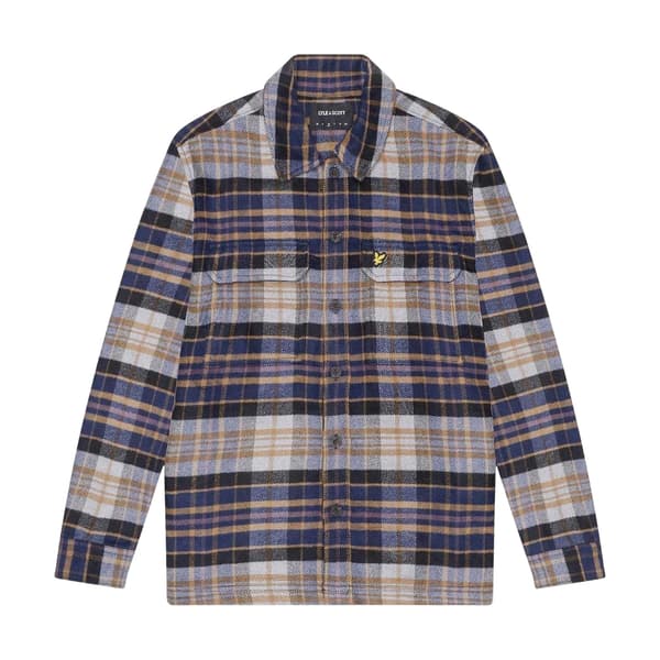 Lyle & Scott Herr Flannel Långärmad Överskjorta L Marinblå Navy L