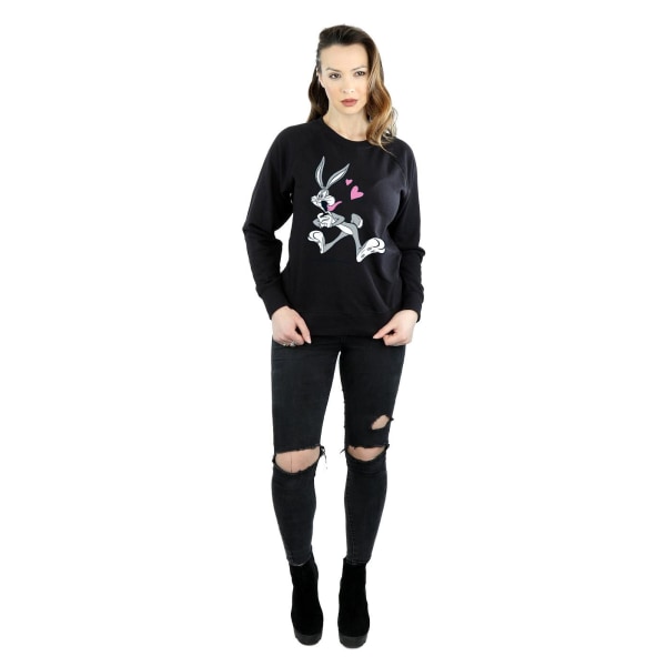 Looney Tunes Dam/Damer Bugs Bunny In Love Sweatshirt S Svart Black S