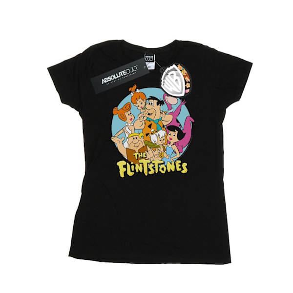 The Flintstones Dam/Kvinnor Grupp Cirkel Bomull T-Shirt XXL B Black XXL