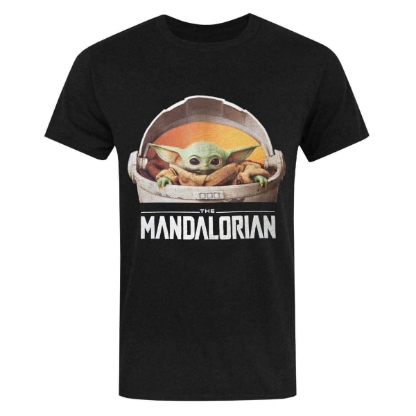Star Wars: The Mandalorian Mens Baby Yoda T-shirt L Svart/Vit Black/White/Brown L