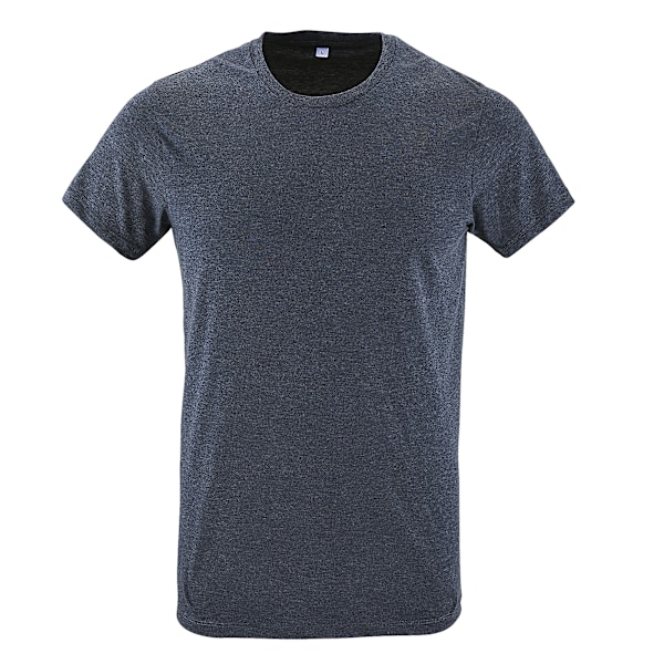 SOLS Herr Regent Slim Fit Kortärmad T-shirt S Heather Denim Heather Denim S