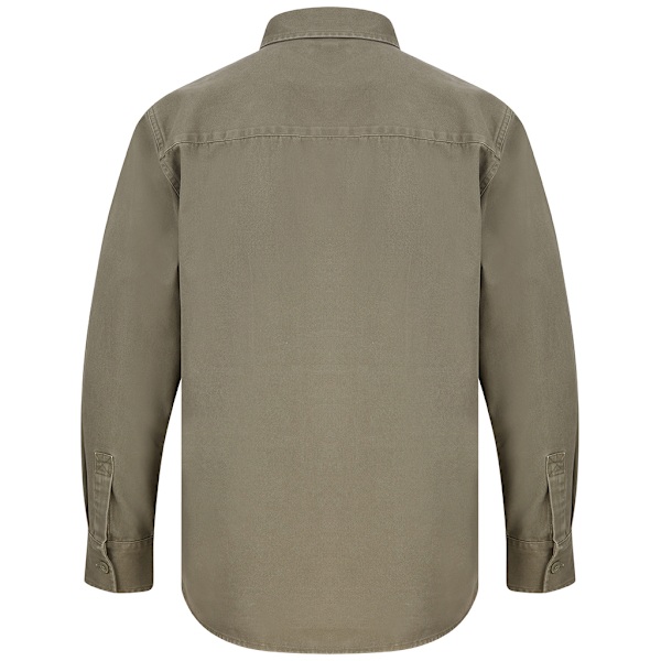 Front Row Herr Bomull Drill Overshirt S Khaki Khaki S