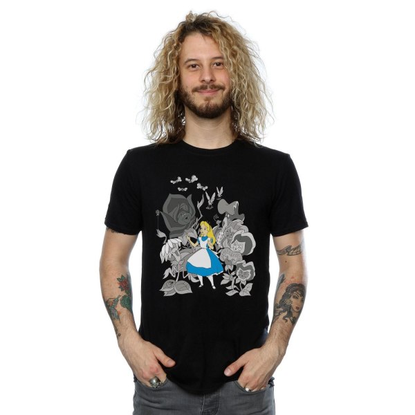 Disney Herr Alice In Wonderland Blommor T-shirt S Svart Black S