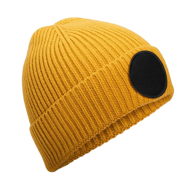 Beechfield Unisex Vuxen Mode Cirkulär Patch Mössa En Storlek Mustard/Black One Size