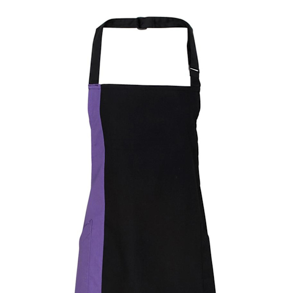 Premier Unisex Kontrastfärgad Arbetsoverall Förkläde (2-pack) One Size Black/ Purple One Size