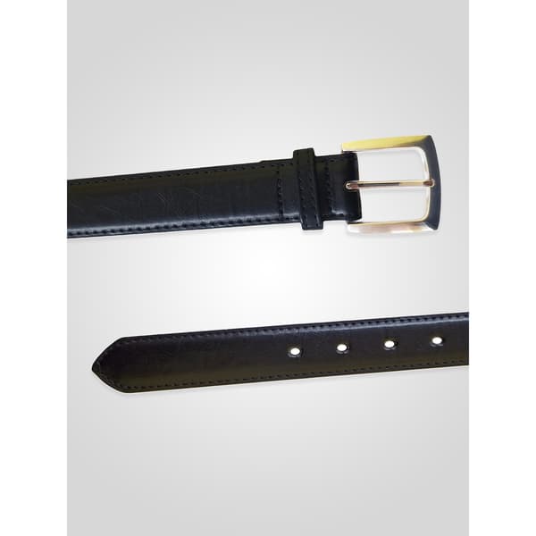 Duke Herr D555 Lewis Enkelt Bonded Läderbälte 44 Svart Black 44