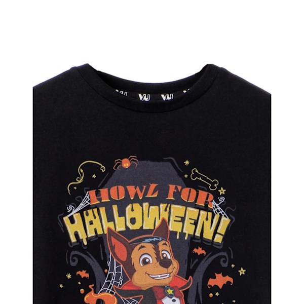 Paw Patrol Boys Howl For Halloween Chase T-Shirt 7-8 år Svart Black 7-8 Years