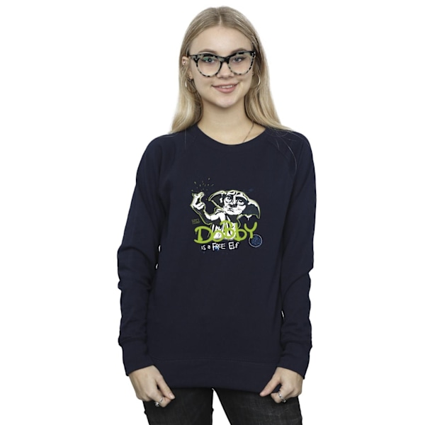 Harry Potter Dam/Damer Dobby A Elf Sweatshirt M Marinblå B Navy Blue M