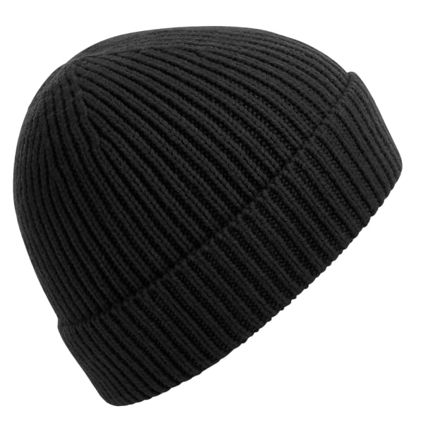 Beechfield Unisex Adult Rib Knit Beanie One Size Black Black One Size