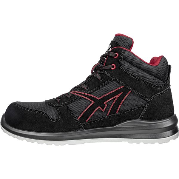 Albatros Clifton Suede Mid Cut Säkerhetskängor 7 UK Svart/Röd Black/Red 7 UK