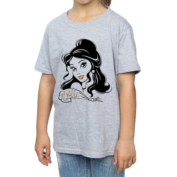 Beauty And The Beast Flickor Belle Sparkle T-Shirt 5-6 År Spor Sports Grey 5-6 Years
