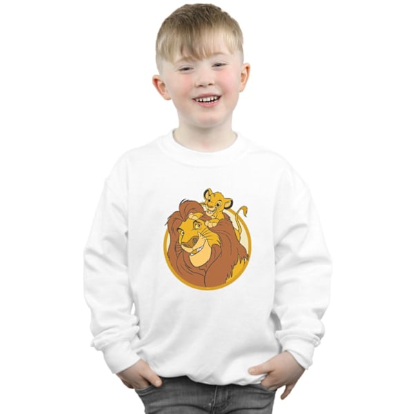 Disney Boys The Lion King Mufasa Och Simba Sweatshirt 9-11 År White 9-11 Years