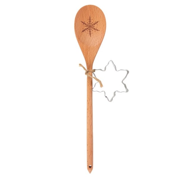 Something Different Snowflake Träsked Set En Storlek Brun Brown One Size
