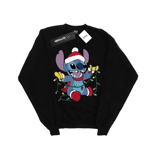 Disney Dam/Dam Lilo Och Stitch Julbelysning Sweatshirt Black XL