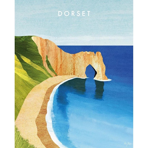 Henry Rivers Dorset Durdle Door Canvas Print 50cm x 40cm Multicolor Multicoloured 50cm x 40cm