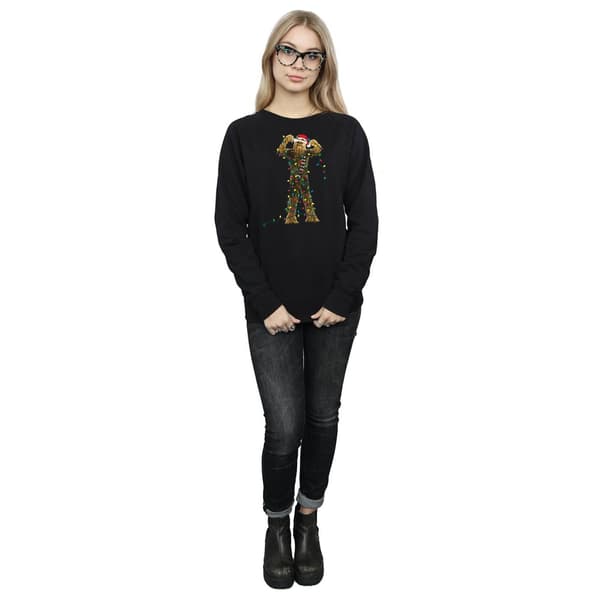 Star Wars Dam/Dam Chewbacca Julbelysning Tröja S Black S