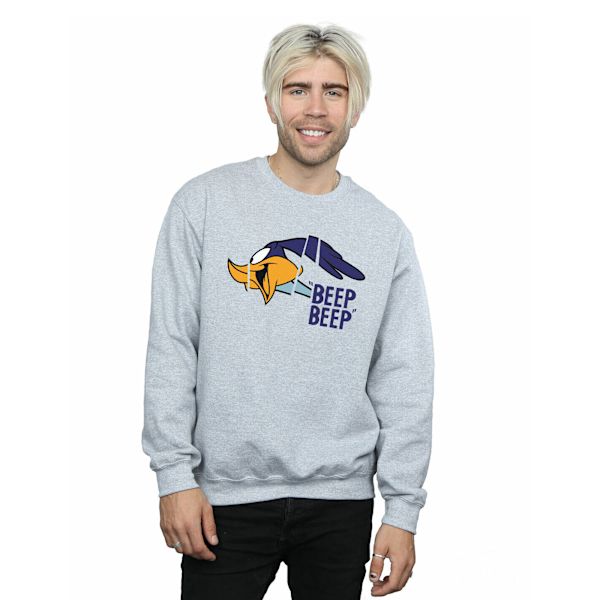 Looney Tunes Mens Beep Beep Road Runner Sweatshirt XL Sports Grå Sports Grey XL