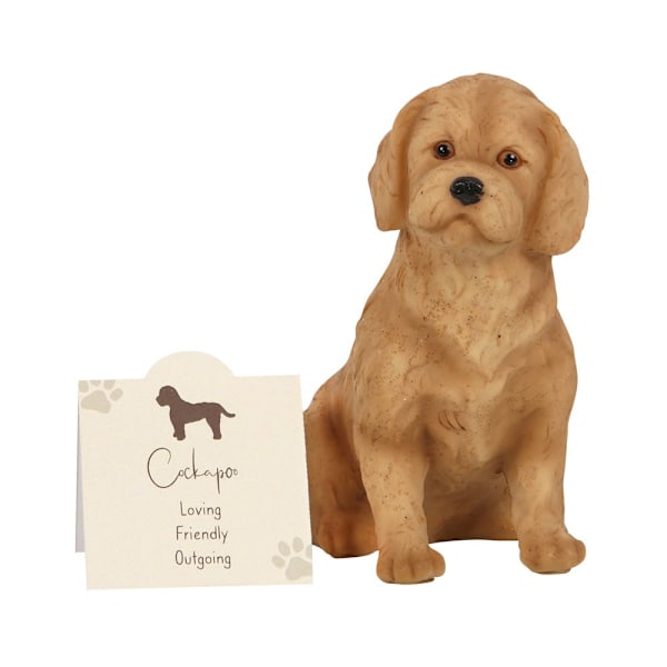 Something Different Resin Cockapoo Prydnad En Storlek Brun Brown One Size