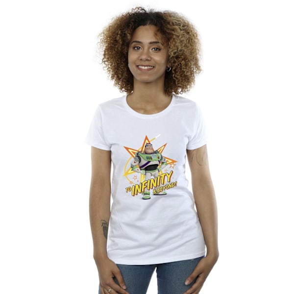 Disney Womens/Ladies Toy Story Buzz To Infinity Bomull T-shirt White M