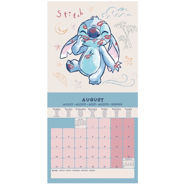 Lilo & Stitch 2024 Square Wall Calendar One Size Lilac Lilac One Size