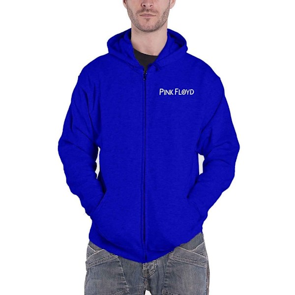 Pink Floyd Unisex Adult Metal Heads Close Up Back Print Hoodie Blue L