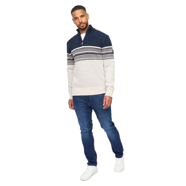 Bewley & Ritch Feldstan Kvarts Zip Tröja för män L Off White Off White L