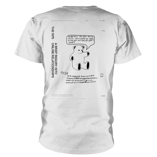 The 1975 Unisex Adult ABIIOR Teddy Bear T-Shirt XL Vit White XL